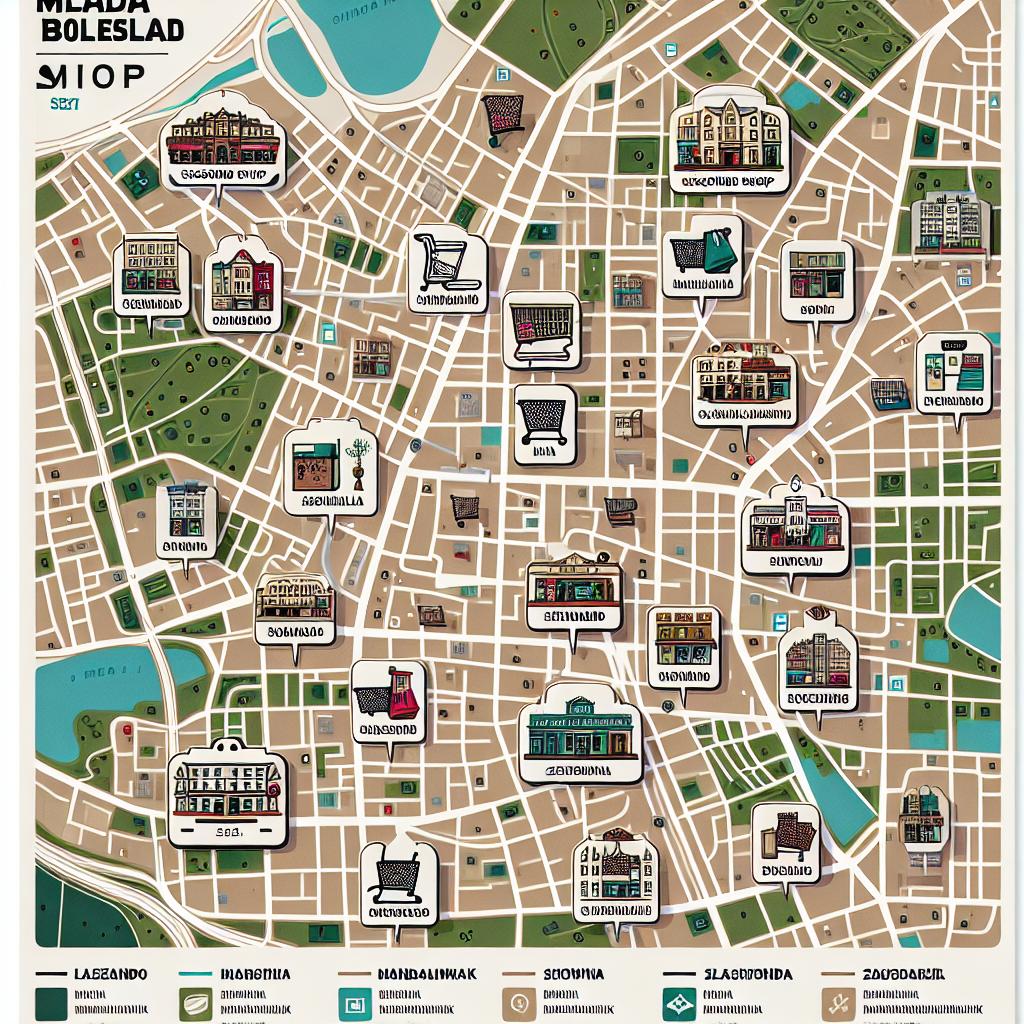 Mapa secondhandů v Mladé Boleslavi